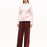 Fiyonk Detay Dik Yaka Bluz