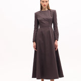 Vatkalı Keten Elbise